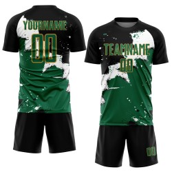 Green-Old Jersey Uniform Custom Sublimation Gold Soccer Kelly Spalsh Black Green-Old Jersey Uniform Custom Sublimation Gold Soccer Kelly Spalsh Black