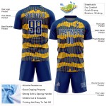 Jersey Uniform Custom Royal Gold-White Soccer Pinstripe Sublimation Jersey Uniform Custom Royal Gold-White Soccer Pinstripe Sublimation