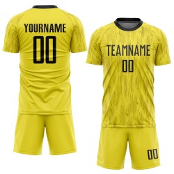 Soccer Jersey Custom Sublimation Gold Black Uniform