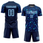 Custom Soccer Blue-Royal Jersey Light Sublimation Uniform Navy Custom Soccer Blue-Royal Jersey Light Sublimation Uniform Navy
