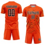 Sublimation Gold Orange Black-Old Uniform Fragment Jersey Soccer Abstract Art Custom Sublimation Gold Orange Black-Old Uniform Fragment Jersey Soccer Abstract Art Custom