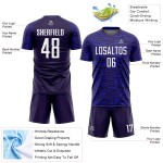 Custom Soccer Jersey Sublimation Royal White Uniform Custom Soccer Jersey Sublimation Royal White Uniform