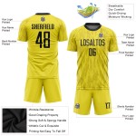Soccer Jersey Custom Sublimation Gold Black Uniform Soccer Jersey Custom Sublimation Gold Black Uniform