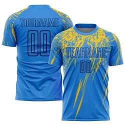 Sublimation Jersey Blue Yellow-Navy Powder Uniform Soccer Custom