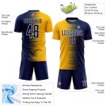 Uniform Jersey Soccer Custom Sublimation Gradient Gold-White Navy Line Uniform Jersey Soccer Custom Sublimation Gradient Gold-White Navy Line