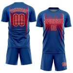 Custom Sublimation Uniform Royal Red-White Jersey Soccer Custom Sublimation Uniform Royal Red-White Jersey Soccer