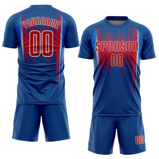 Custom Sublimation Uniform Royal Red-White Jersey Soccer Custom Sublimation Uniform Royal Red-White Jersey Soccer