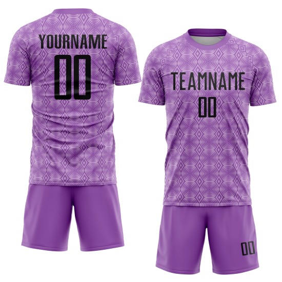 Purple Jersey Sublimation Shapes Soccer Custom Black-Light Medium Purple Geometric Uniform Purple Jersey Sublimation Shapes Soccer Custom Black-Light Medium Purple Geometric Uniform