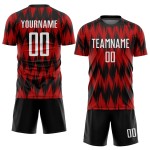 Uniform Custom Soccer Sublimation White-Black Jersey Red Uniform Custom Soccer Sublimation White-Black Jersey Red