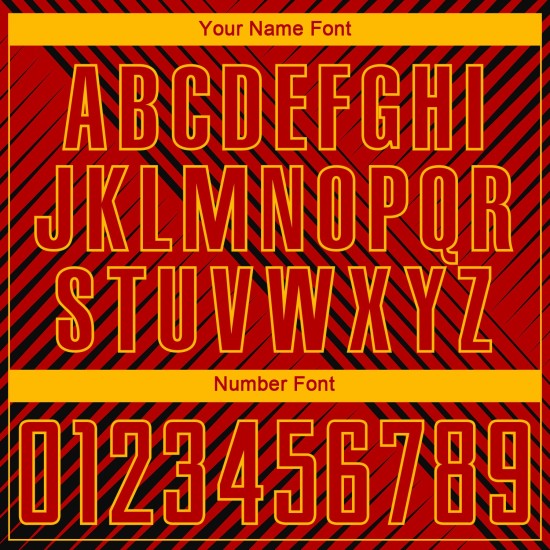 Custom Black-Yellow Sublimation Jersey Red Soccer Uniform Custom Black-Yellow Sublimation Jersey Red Soccer Uniform
