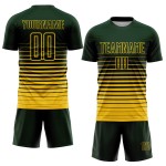Soccer Sublimation Green Custom Fade Fashion Yellow Pinstripe Jersey Uniform Soccer Sublimation Green Custom Fade Fashion Yellow Pinstripe Jersey Uniform