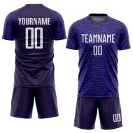 Custom Soccer Jersey Sublimation Royal White Uniform