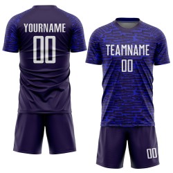 Custom Soccer Jersey Sublimation Royal White Uniform Custom Soccer Jersey Sublimation Royal White Uniform
