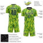 Green Sublimation Custom Soccer Jersey Uniform Green-Gold Neon Green Sublimation Custom Soccer Jersey Uniform Green-Gold Neon
