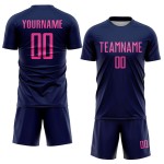 Soccer Uniform Pink Jersey Custom Navy Sublimation Soccer Uniform Pink Jersey Custom Navy Sublimation