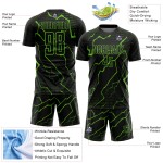 Sublimation Black Lightning Custom Jersey Uniform Soccer Green Aurora Sublimation Black Lightning Custom Jersey Uniform Soccer Green Aurora