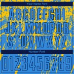 Sublimation Jersey Blue Yellow-Navy Powder Uniform Soccer Custom