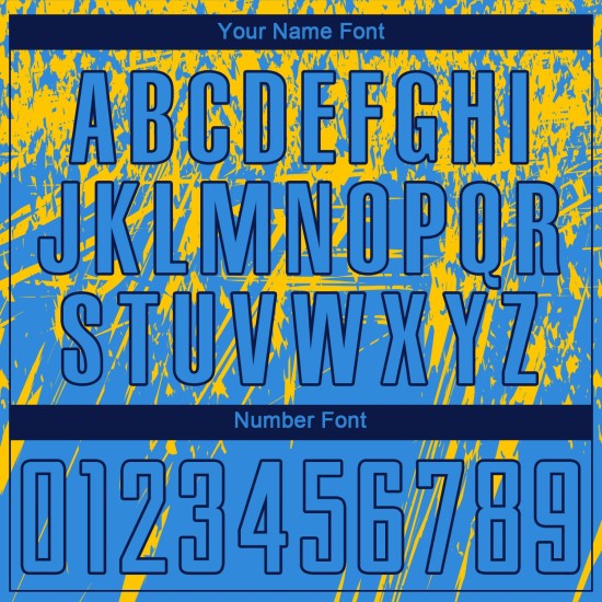 Sublimation Jersey Blue Yellow-Navy Powder Uniform Soccer Custom