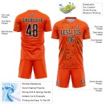 Sublimation Gold Orange Black-Old Uniform Fragment Jersey Soccer Abstract Art Custom Sublimation Gold Orange Black-Old Uniform Fragment Jersey Soccer Abstract Art Custom