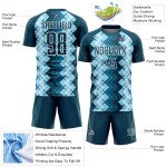Geometric White US Jersey Navy Blue Uniform Custom Sublimation Shapes Soccer Geometric White US Jersey Navy Blue Uniform Custom Sublimation Shapes Soccer