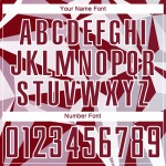 Uniform Crimson Pattern Custom Soccer White Geometric Jersey Sublimation Uniform Crimson Pattern Custom Soccer White Geometric Jersey Sublimation