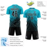 Fragment Art Lakes Blue Sublimation Soccer Jersey Custom Uniform Black-White Abstract Fragment Art Lakes Blue Sublimation Soccer Jersey Custom Uniform Black-White Abstract