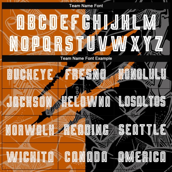 Graffiti Pattern Soccer Uniform Scratch Black-Texas Orange Jersey Sublimation Custom Graffiti Pattern Soccer Uniform Scratch Black-Texas Orange Jersey Sublimation Custom