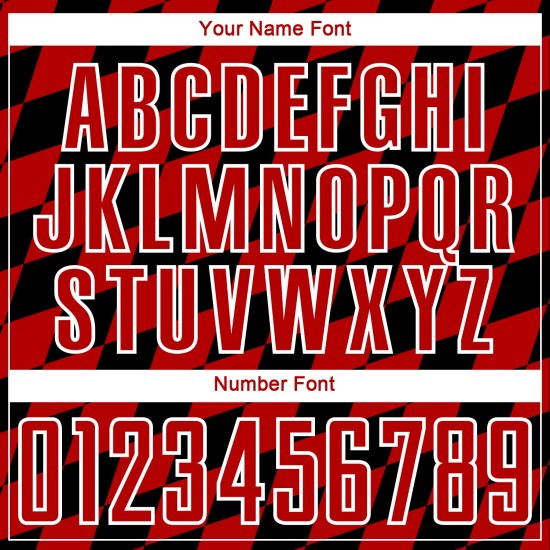Sublimation Print Custom Red-White Black Uniform Jersey Soccer Rhombus Sublimation Print Custom Red-White Black Uniform Jersey Soccer Rhombus