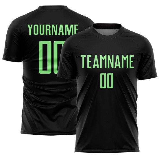 Pea Custom Sublimation Jersey Uniform Soccer Green Black Pea Custom Sublimation Jersey Uniform Soccer Green Black