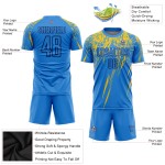 Sublimation Jersey Blue Yellow-Navy Powder Uniform Soccer Custom