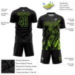Black Neon Green Uniform Jersey Custom Sublimation Soccer Black Neon Green Uniform Jersey Custom Sublimation Soccer