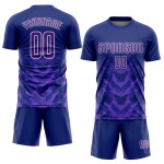 Navy Uniform Soccer Custom Sublimation Jersey Purple-White Navy Uniform Soccer Custom Sublimation Jersey Purple-White