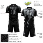 Jersey Black Custom Sublimation Uniform Soccer Silver Jersey Black Custom Sublimation Uniform Soccer Silver