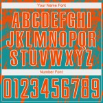 Jersey Teal Soccer Sublimation Orange-White Uniform Custom Jersey Teal Soccer Sublimation Orange-White Uniform Custom