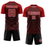 Stars Black Custom Uniform Jersey Soccer Red-White Sublimation Stars Black Custom Uniform Jersey Soccer Red-White Sublimation