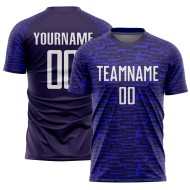 Custom Soccer Jersey Sublimation Royal White Uniform