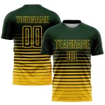 Soccer Sublimation Green Custom Fade Fashion Yellow Pinstripe Jersey Uniform Soccer Sublimation Green Custom Fade Fashion Yellow Pinstripe Jersey Uniform