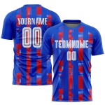 Soccer Jersey Sublimation Home White-Red Royal Custom Uniform Soccer Jersey Sublimation Home White-Red Royal Custom Uniform