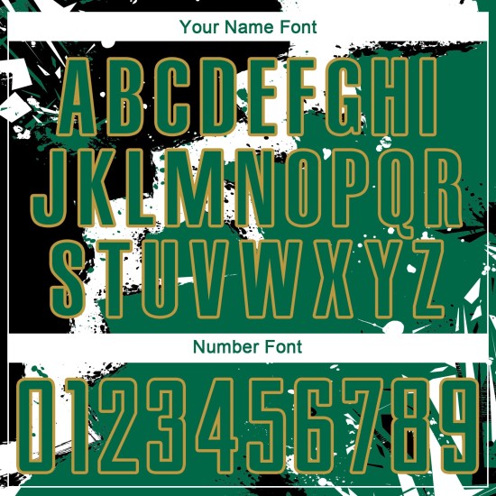 Green-Old Jersey Uniform Custom Sublimation Gold Soccer Kelly Spalsh Black Green-Old Jersey Uniform Custom Sublimation Gold Soccer Kelly Spalsh Black