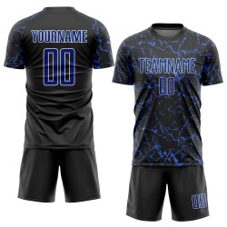 Royal-White Custom Jersey Soccer Black Sublimation Uniform