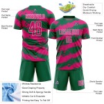 Soccer Pink-White Sublimation Hot Jersey Kelly Splash Green Uniform Custom Soccer Pink-White Sublimation Hot Jersey Kelly Splash Green Uniform Custom