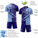 Soccer Sublimation Graffiti Custom Scratch Jersey Pattern Uniform Blue Purple-Light Dark Soccer Sublimation Graffiti Custom Scratch Jersey Pattern Uniform Blue Purple-Light Dark