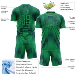 Uniform Black Jersey Green Kelly Shapes Soccer Sublimation Geometric Custom Uniform Black Jersey Green Kelly Shapes Soccer Sublimation Geometric Custom
