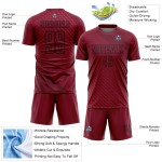 Geometric Crimson Uniform Shapes Custom Black Soccer Jersey Sublimation Geometric Crimson Uniform Shapes Custom Black Soccer Jersey Sublimation