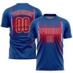 Custom Sublimation Uniform Royal Red-White Jersey Soccer Custom Sublimation Uniform Royal Red-White Jersey Soccer