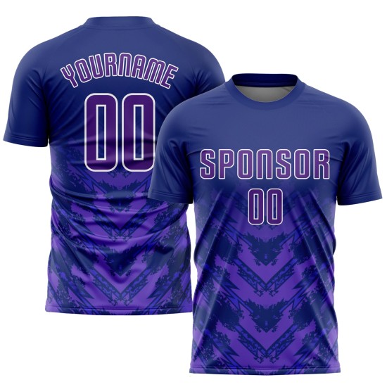 Navy Uniform Soccer Custom Sublimation Jersey Purple-White Navy Uniform Soccer Custom Sublimation Jersey Purple-White