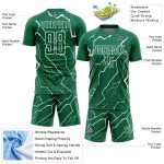 Green Soccer Sublimation Jersey Lightning Kelly Uniform Custom White Green Soccer Sublimation Jersey Lightning Kelly Uniform Custom White
