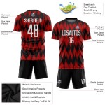 Uniform Custom Soccer Sublimation White-Black Jersey Red Uniform Custom Soccer Sublimation White-Black Jersey Red