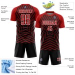 Stars Black Custom Uniform Jersey Soccer Red-White Sublimation Stars Black Custom Uniform Jersey Soccer Red-White Sublimation