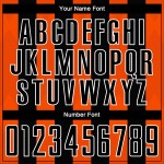 Custom Orange-White Sublimation Jersey Black Uniform Soccer Line Custom Orange-White Sublimation Jersey Black Uniform Soccer Line
